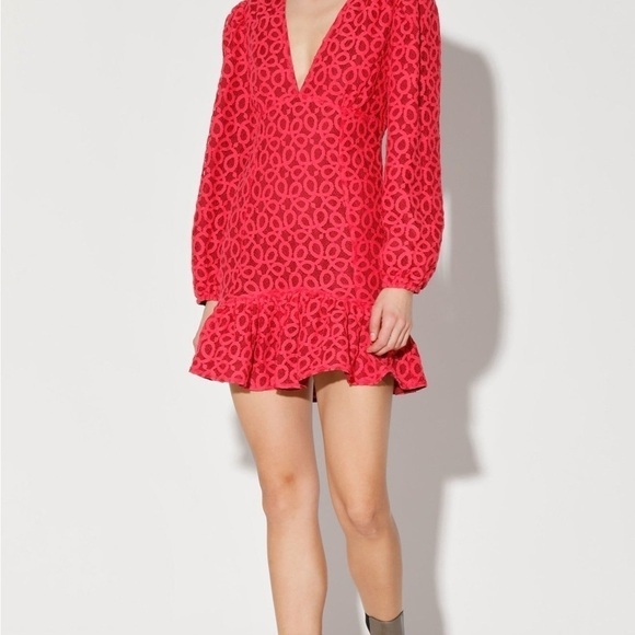 Walter Baker Helaine Pink Lace Mini Dress (NWT, Sz M) - Picture 3 of 9